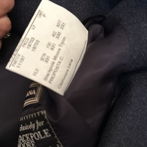 Canali Navy Blue Full Length Cashmere Wool Blend Overcoat Coat Sz50 US40R - Picture 16 of 16